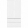 Kleiderschrank ALTA Weiß 90x55x170 cm Massivholz Kiefer