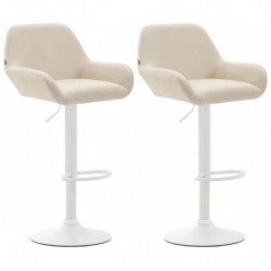 2er Set Barhocker Braga Kunstleder weiß