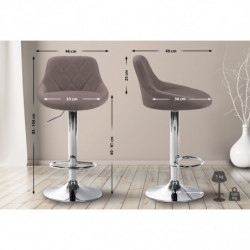 Barhocker Lazio Stoff chrom