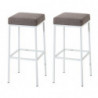 2er Set Barhocker Montreal 80 Stoff weiß