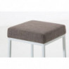 2er Set Barhocker Montreal 80 Stoff weiß
