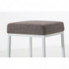 2er Set Barhocker Montreal 80 Stoff weiß