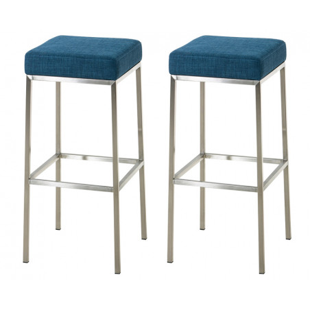 2er Set Barhocker Montreal 80 Stoff edelstahl