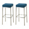 2er Set Barhocker Montreal 80 Stoff edelstahl