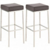 2er Set Barhocker Montreal 80 Kunstleder edelstahl
