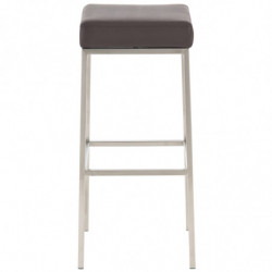 2er Set Barhocker Montreal 80 Kunstleder edelstahl