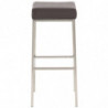 2er Set Barhocker Montreal 80 Kunstleder edelstahl
