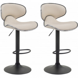 2er Set Barhocker Las Vegas V2 Kunstleder schwarz