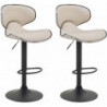 2er Set Barhocker Las Vegas V2 Kunstleder schwarz