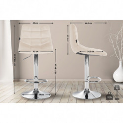 Barhocker Jerry Samt chrom