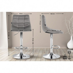 Barhocker Jerry Samt chrom