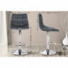 Barhocker Jerry Samt chrom