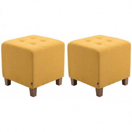 2er Set Sitzhocker Pharao, antik-hell