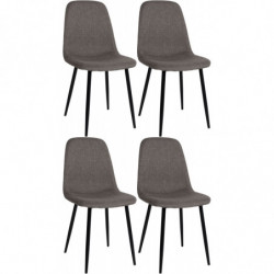 4er Set Esszimmerstühle Napier Stoff