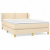 Boxspringbett mit Matratze Creme 140x190 cm Stoff