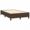 Boxspringbett mit Matratze & LED Dunkelbraun 120x200 cm Stoff