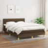 Boxspringbett mit Matratze Dunkelbraun 140x190 cm Stoff