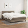 Boxspringbett mit Matratze Taupe 140x190 cm Stoff