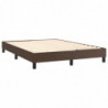 Boxspringbett mit Matratze Braun 140x190 cm Kunstleder