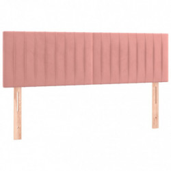 Boxspringbett mit Matratze Rosa 140x190 cm Samt