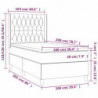 Boxspringbett mit Matratze & LED Dunkelgrün 100x200 cm Samt