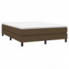 Boxspringbett mit Matratze Dunkelbraun 160x200 cm Stoff