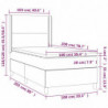 Boxspringbett mit Matratze & LED Rosa 100x200 cm Samt
