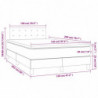 Boxspringbett mit Matratze & LED Dunkelgrau 120x200 cm Stoff