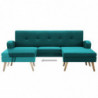 Sofa in L-Form Stoffbezug 186 x 136 x 79 cm Grün