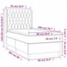 Boxspringbett mit Matratze & LED Dunkelgrün 90x200 cm Samt