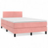 Boxspringbett mit Matratze Rosa 120x200 cm Samt