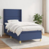 Boxspringbett mit Matratze Blau 100x200 cm Stoff