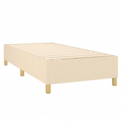 Boxspringbett mit Matratze & LED Creme 100x200 cm Stoff