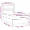 Boxspringbett mit Matratze & LED Creme 90x190 cm Stoff
