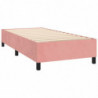 Boxspringbett mit Matratze Rosa 100x200 cm Samt