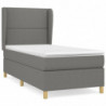 Boxspringbett mit Matratze Dunkelgrau 90x190 cm Stoff