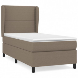 Boxspringbett mit Matratze Taupe 90x190 cm Stoff