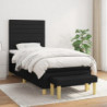 Boxspringbett mit Matratze Schwarz 90x190 cm Stoff