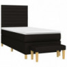 Boxspringbett mit Matratze Schwarz 90x190 cm Stoff