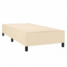 Boxspringbett mit Matratze Creme 90x190 cm Stoff