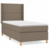 Boxspringbett mit Matratze Taupe 90x190 cm Stoff