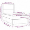 Boxspringbett mit Matratze & LED Dunkelbraun 80x200 cm Stoff