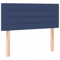 Boxspringbett mit Matratze & LED Blau 100x200 cm Stoff