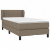 Boxspringbett mit Matratze Taupe 100x200 cm Stoff