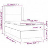 Boxspringbett mit Matratze & LED Schwarz 80x200 cm Samt
