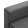 3-Sitzer-Sofa Grau Kunstleder