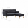 Sofa L-Form Stoff 171,5x138x81,5 cm Dunkelgrau