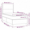 Boxspringbett mit Matratze & LED Dunkelblau 80x200 cm Samt