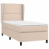 Boxspringbett mit Matratze Cappuccino-Braun 80x200cm Kunstleder