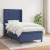 Boxspringbett mit Matratze Blau 80x200 cm Stoff